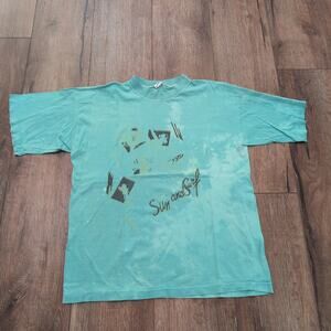 VTG Sun and Surf Shirt Adult Medium Thin Shirt Beach Cali Ocean Baumwolle Cotton